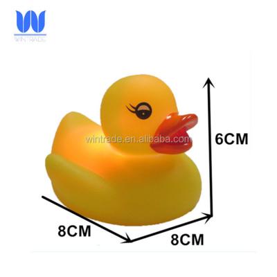 China Bath Toy Float LED Yellow Duck Waterproof Flashing Bath Light for sale