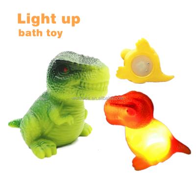 China Bath Toy Hot Selling Light Floating Dinosaur Animatronic Toys Bath Model Toy For Boys Kid for sale