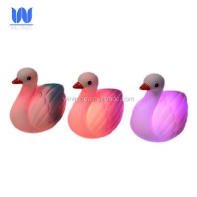 China Bath Toy LED Floating Light Up Colorful Flashing Swan Kids Bathtub Toy for sale