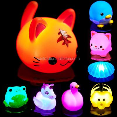 China Bath Toy Hot Sale Eco-Friendly Plastic Light Floating Animal Baby Shower Toys Set Bath Toy for sale