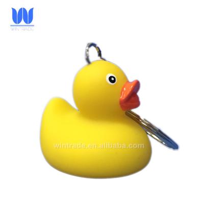 China Used for remembrance & Promotion Gifts Mini Yellow Duck With Key Chain / Rubber Ducky Key Chain for sale