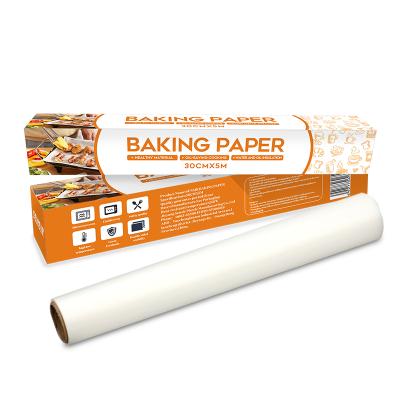 China 5M*45CM Greaseproof Silicone Wrapping Parchment Paper for Baking Cake for sale