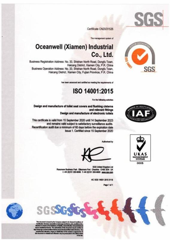 ISO14001 - Oceanwell (xiamen) Industrial Co., Ltd.