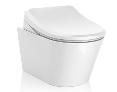 China Auto Operation Good Quality Bathroom Ceramic Wc Smart Toilet With Wall-mount Shower Toilet for sale