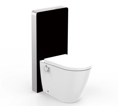 China Double-Flow Smart Wall Hung Modern Ceramic Shower Toilet Integrated Bidet Seat Smart Toilet with Pneumatic Cabinet Tank for sale