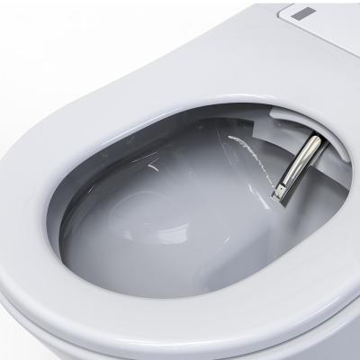 China Double-Flow Oceanwell Quick Release One-Piece Cover Smart Toilet Seat Wall Mounted Modern Built-In Bathroom Toilet for sale