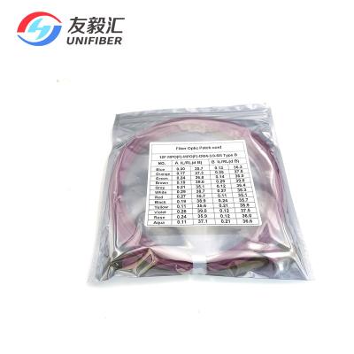 China Data Center 8/12/24 Polarity B Multimode OM3/OM4 3M Fiber MPO Trunk Cable Patch Cord for sale