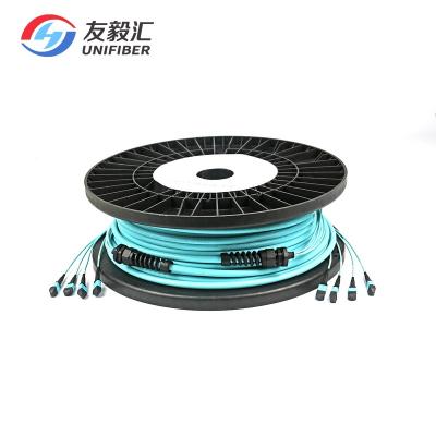 China Data Center 48 Mm Core OM3 MPO To MPO Fiber Trunk Cable Patch Cord for sale