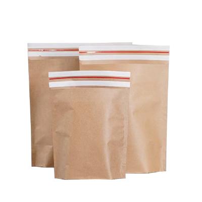 China 2 Line Recyclable Reusable Self Seal Envelopes Easy Teardrop Mailer Packaging Logo Custom Mailing Kraft Paper Bags For Garment for sale