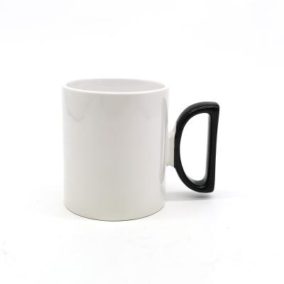 China Viable Custom Printing 11oz Advertising Coffee Tea White Empty Ceramic Mug With Handle Customized Shape And Color for sale