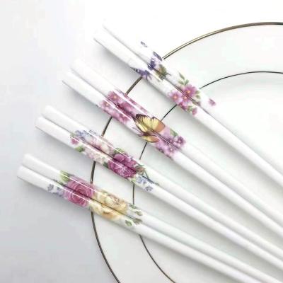 China Factory direct sale good quality viable chinese ceramic chopsticks with flower designs for sale