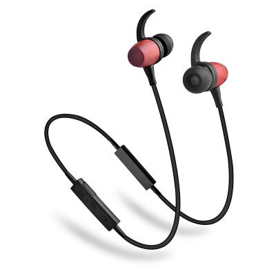 China Latest Min Phone Blouthuth Sport Magnetic Earbuds In-ear Manufacturer Wired Bluetooth 5.0 Wireless Sports Headphones Wooden Hook for sale