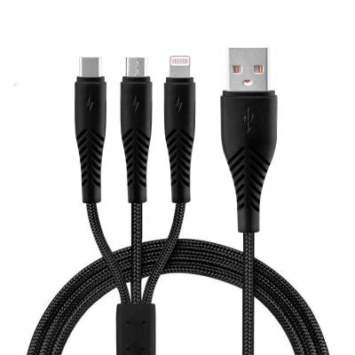 China MP3/MP4 Player RPET Braided Usb Flat Cable Cable Nylon Mobile Phone Charging Line for sale