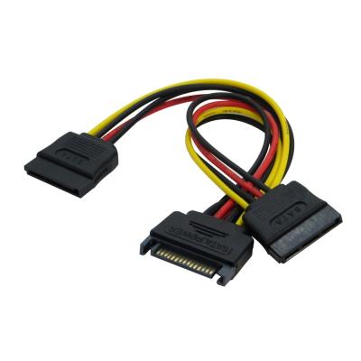 China COMPUTER SATA15M To Dual SATA15F Splitter Power Cable for sale