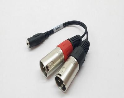 China COMPUTER 3.5mm Stereo Female To XLR 3Pin Y Cable for sale