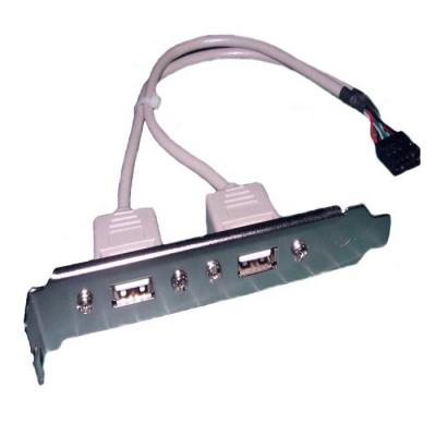 China USB USB2.0 AF PANEL MOUNT DUAL PORT CABLE (ERS001-539) for sale