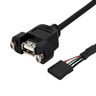 China Computer Peripherals USB2.0 AF (PANEL MOUNT) TO 5P SLOT CABLE (ERS031) for sale