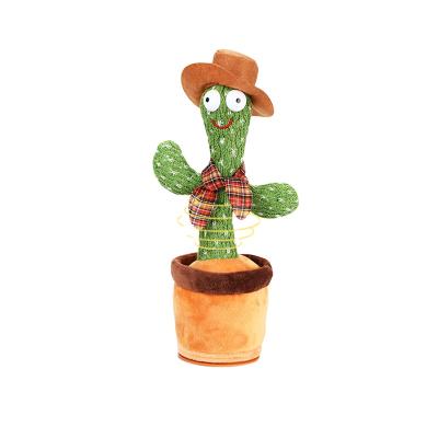 China Popular Cute Music Promotion Cactus Toy Sing Talking Cactus Plush Dancing Toy for sale