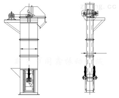 China DSTG8 Bucket Elevator Types 1.1KW / 2.2KW , Bucket Elevator Belt for sale