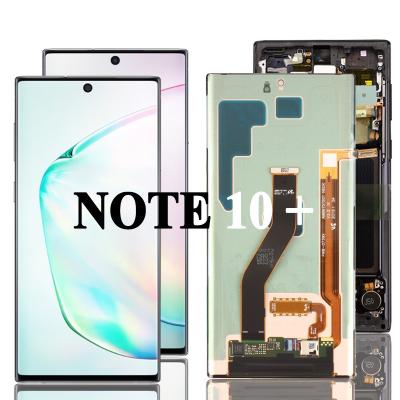 China Original AMOLED Screen For Galaxy Note 10 N970F Note10 Plus LCD N975 N9750 LCD With Frame Display Touch Screen Note 10 Plus for sale