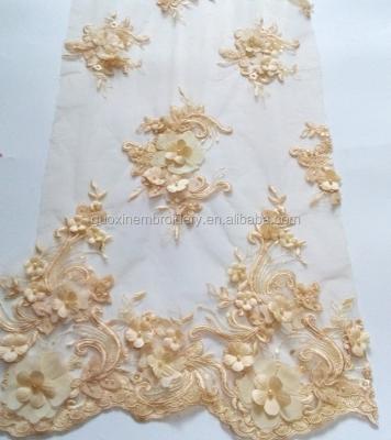 China Hot Selling Elegant 3D Lace Fabric Sustainable For Garment , Women Dress for sale