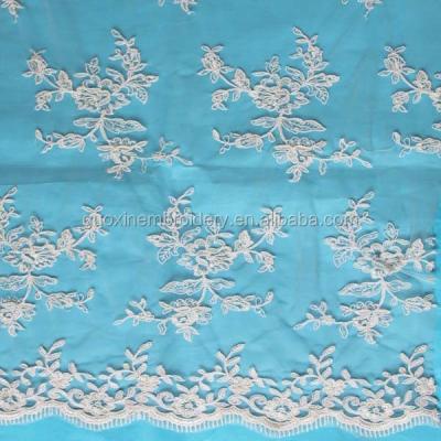 China Sustainable African Lace In Korea Lace Wedding Lace Guoxin Sustainable Embroidery Lace Fabric for sale