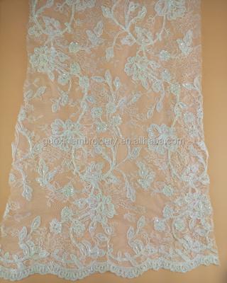 China Wholesale viable high quality fashion lace beaded for wedding dress with factory price 2016 for sale