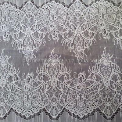 China Viable French Chantilly Lace / French Lace Wedding Dress Fabric Manufacturers for sale