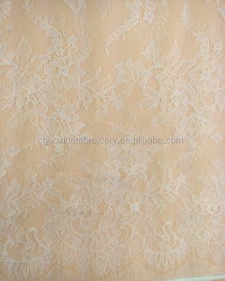 China Sustainable Swiss Voile Lace Fabric With Eyelash For Wedding Dress And Women Dress for sale