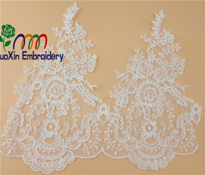 China Sustainable guoxin lace fabric wholesale turkish new embroidery lace fabric for garment accessories for sale