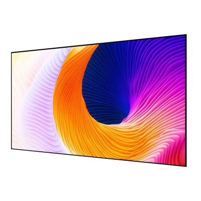 China 4k 3D Pet crystal ALR UST indoor cinema projector screen anti-ambient light thin fixed frame projection screen zu verkaufen