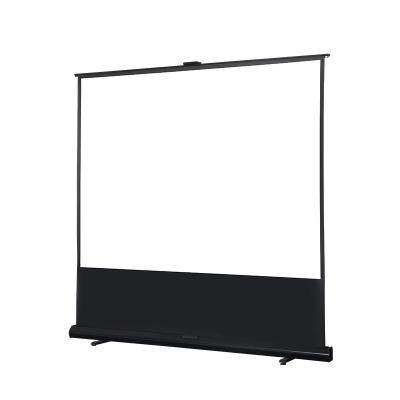 中国 4:3 16:9 Format Matte White Manual Floor Pull Up Down Floor Rising projection Screen projector screen manual for outdoor indoor 販売のため