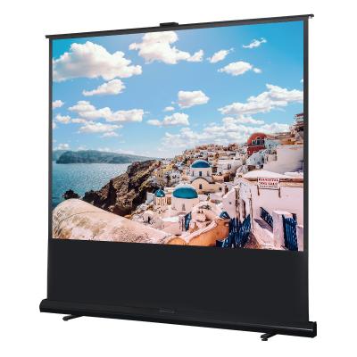 China Stand 100 Inch 16:9 Manual Pull Up Floor Rising Projection Screen Movie Home Theater 8K / 4K Ultra HD for sale