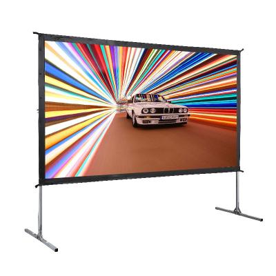 China Cheaper Price Reflective Screen Projector Laser Large Fast Fold Projection Screen With Rear-Projection Gray Fabric zu verkaufen