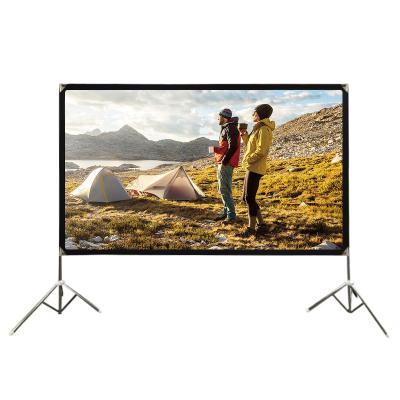 China ACME 120 Inch 16:9 Projection Tripod Screen Home Theater With Tripod Bracket Fast Folding Projector Screen Stand for sale