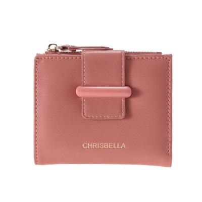 China Chrisbella Customized Fashion PU Credit Card Holder Anti-theft High Quality Leather Small Ladies Clutch Short Wallets Women Coin Purse for sale