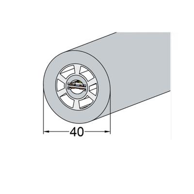 China 100% Silicone US-N40D 360 Degree Flexible Diffuser Sleeve 40mm Round Profile Silicone For Double Led Strip 10 Mm Width PCB for sale