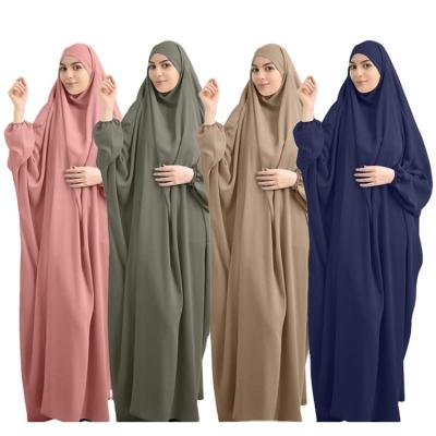 China Muslim Dress Ethnic Islamic Clothing&Accessories Muslim Traditional Modest Khimar Hijab Abaya Full Cover Prayer Tunic Dress Women for sale