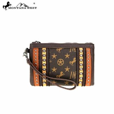 China Montana West New Style PU Signature Monogram Collection Waterproof Leather Clutch/Bracelet For Women for sale