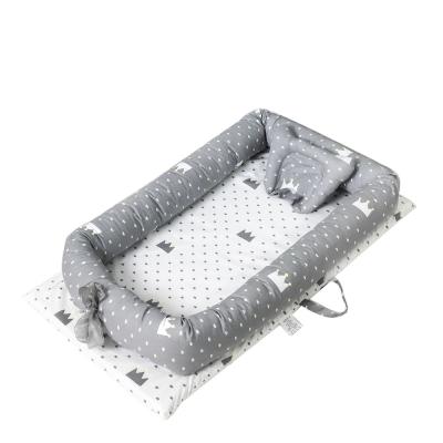 China Detachable and Washable Anti-Static Cotton Baby Busybaby Newborn Folding Sleeping Crib Bionic Baby Nest for sale