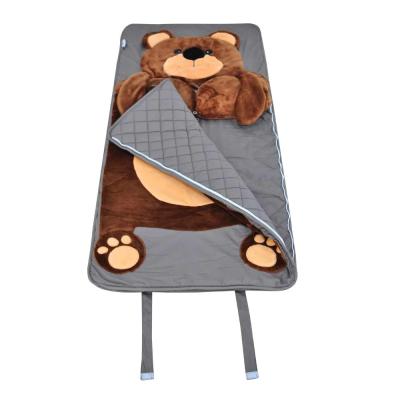 China Cubs Anti-Static Cartoon Children's Cubs Sleeping Bag Plush Hot Factory Customized Anti-kick Nap Blanket Mat for sale