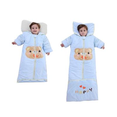 China Sustainable baby sleeping bag in autumn and winter, extra thick cotton baby sleeve removable for 0-7 years, the magic device for for sale