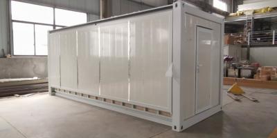 China Flat 40 Fuß erweiterbare Container Häuser, 2 Schlafzimmer Prefab Klappcontainer Haus zu verkaufen