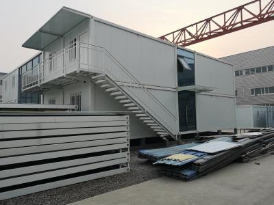 China Modulaire voorgefabriceerde opslagcontainerwoningen antiseismische twee verdiepingen tellende woningen Te koop