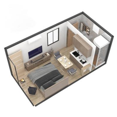 China BOX SPACE 20ft 40ft Fast Assemble Affordable Student Apartment With Bathroom For Resell And Rental Te koop