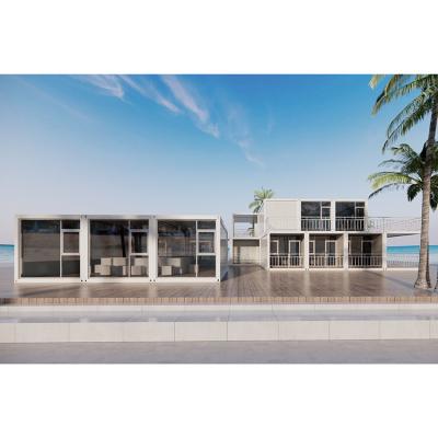 China Casas modulares Casa de contenedores de vivienda de paquete plano México Casa prefabricada de 3 dormitorios Kit de casas pequeñas con aislamiento mineral en venta