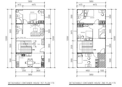 China 4 quartos Casa de contêineres pré-fabricada Casa de contêineres modulares personalizada Casa de contêineres com móveis à venda