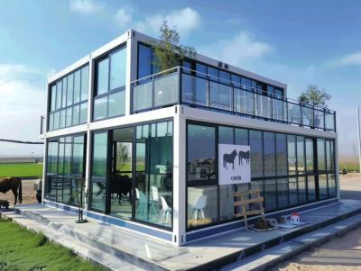 China Boxspace 20ft modern angepasst abnehmbarer Container Home 40ft tragbares Haus mit großer Glaswand zu verkaufen