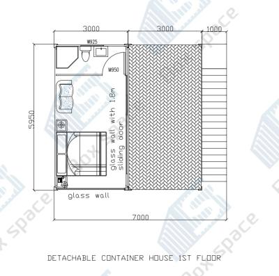 Cina Box Space Piccole case pronte per la spedizione Casa prefabbricata con 3 camere da letto Ville di lusso Casa prefabbricata modulare contenitore Cipro in vendita