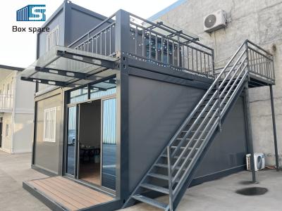 China Boxspace 20ft Off-Grid Container Huizen 2 verdiepingen Verhuisbare Container Kantoor Kleine prefab huis Te huur Appartement Te koop